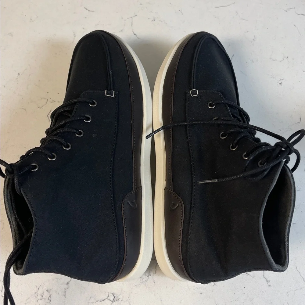 OluKai Chukka Boots Nalukai Kapa Boot Black High-Top Men's Shoes Size 11.5